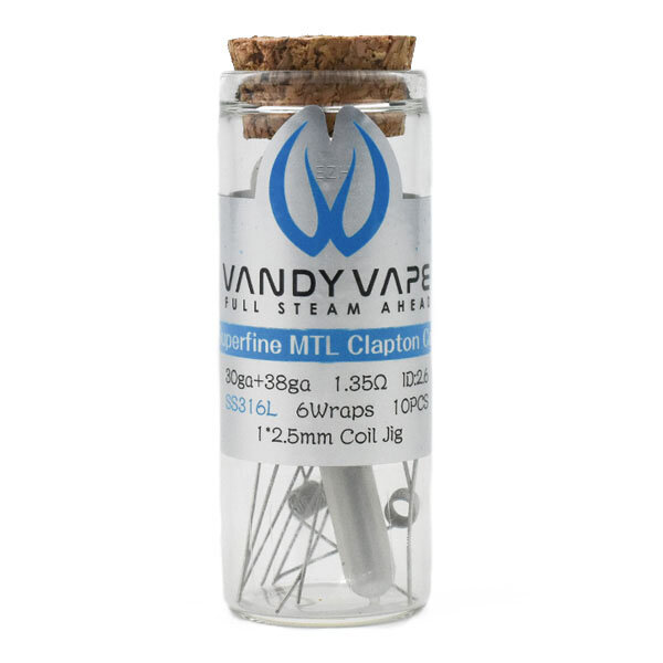 Vandy Vape Prebuilt Superfine MTL Fused Clapton Coil SS316L 1,35 Ohm  I 10 Stück
