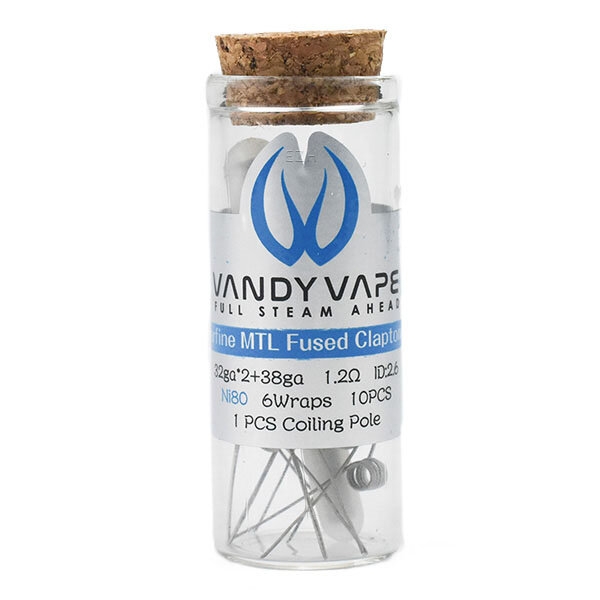 Vandy Vape Prebuilt Superfine MTL Fused Clapton Coil Ni80 1,2 Ohm  I 10 Stück