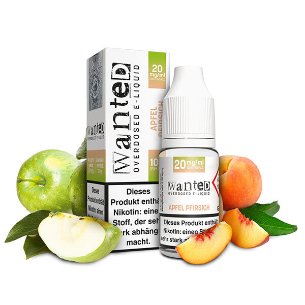 Wanted Apfel Pfirsich NicSalt 10ml Liquid 20mg