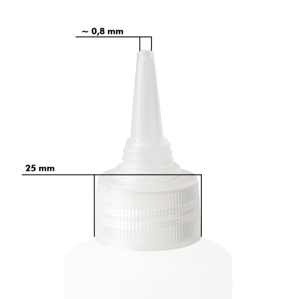 Leerflasche rund mit Spitze (HDPE)
