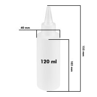 Leerflasche rund mit Spitze (HDPE) 120ml