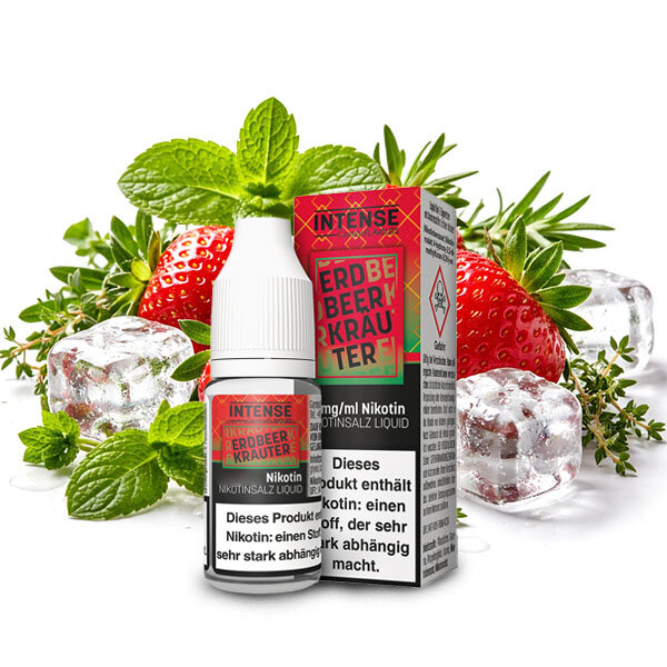Intense Erdbeer Kräuter Nikotinsalz Liquid | 10ml