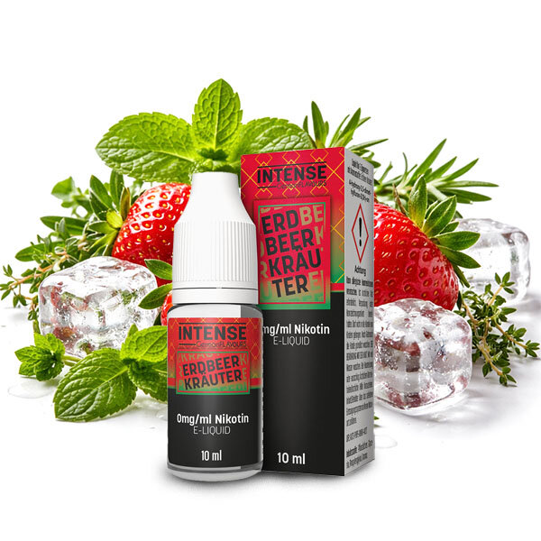 Intense Erdbeer Kräuter 10ml Liquid ohne Nikotin